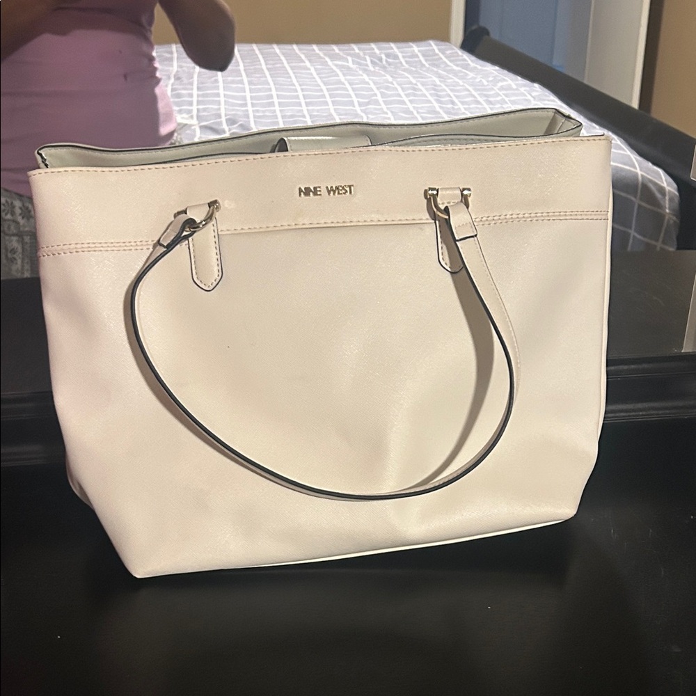 Nine West Cream Tote Bag
